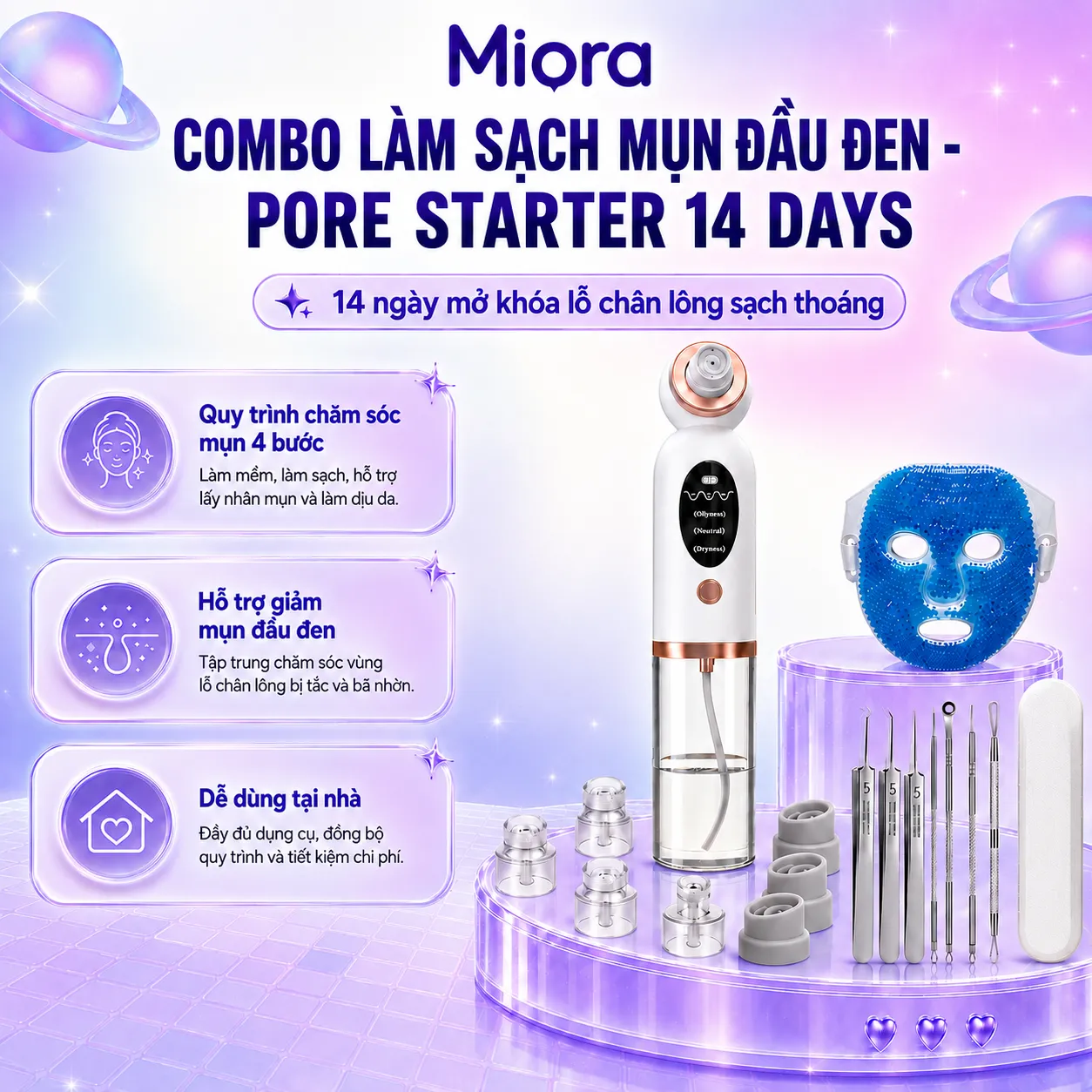 Combo Làm Sạch Mụn Đầu Đen CB1