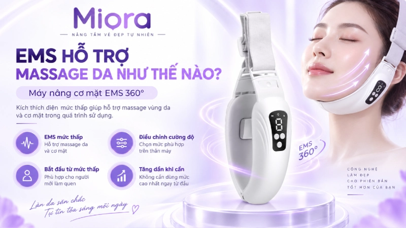 Máy Nâng Cơ Mặt EMS 360° Đầu Xoay