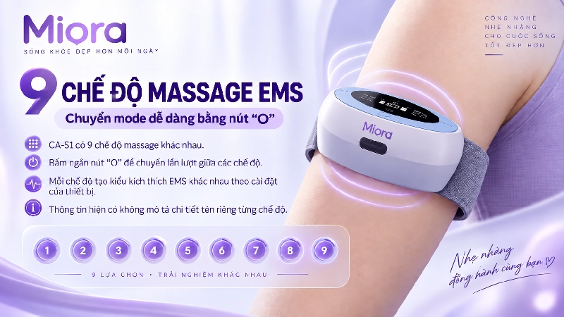 Đai massage tay/bắp tay xung điện EMS CA-S1