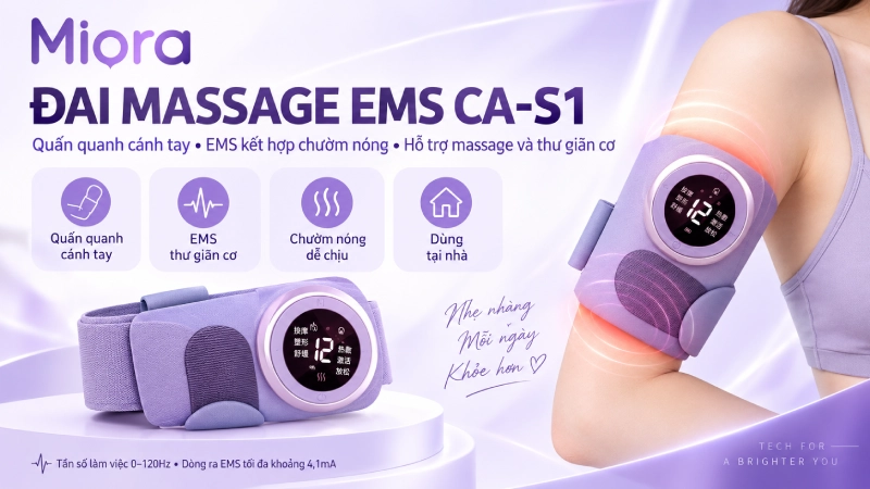 Đai massage tay/bắp tay xung điện EMS CA-S1