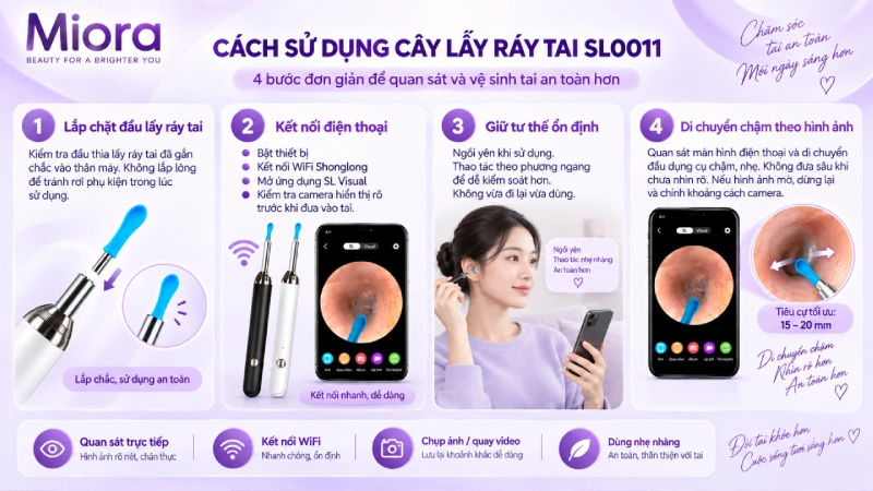 Cây lấy ráy tai camera SL0011