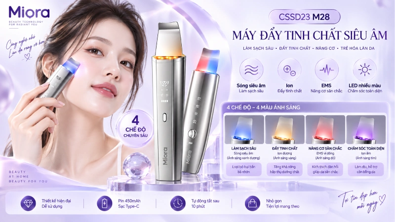 Máy đẩy tinh chất siêu âm M28