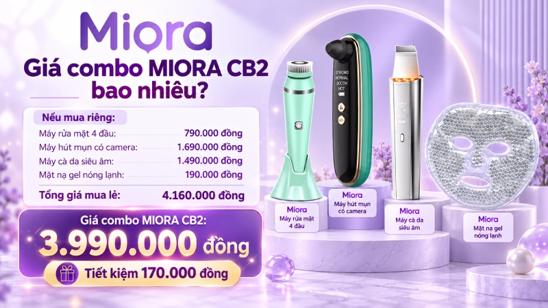 Combo làm sạch sâu lỗ chân lông MIORA Combo 2