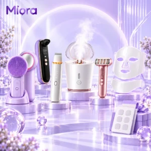 Combo spa chăm sóc da mụn MIORA CB4: Làm sạch, xông nóng lạnh, điện di và LED tại nhà