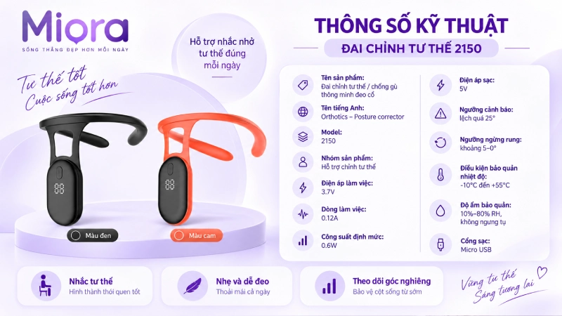 Đai chỉnh tư thế thông minh 2150