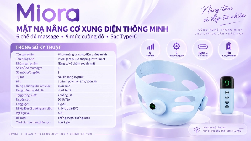 Mặt nạ nâng cơ xung điện thông minh