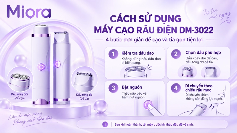 Máy cạo râu điện 2 đầu DM-3022