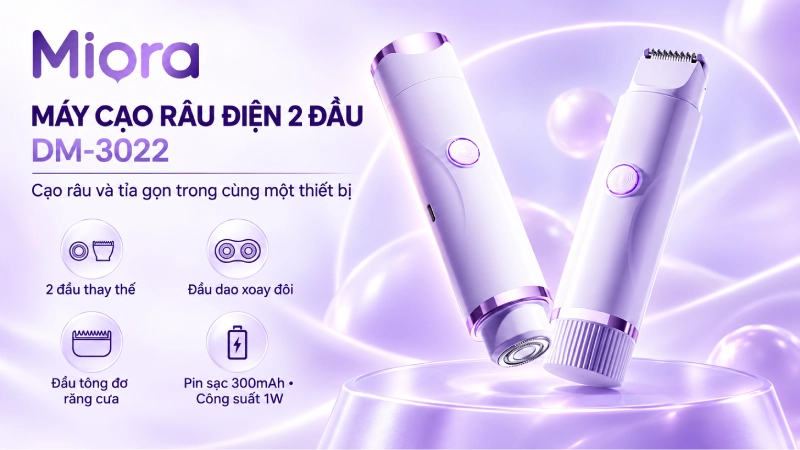 Máy cạo râu điện 2 đầu DM-3022