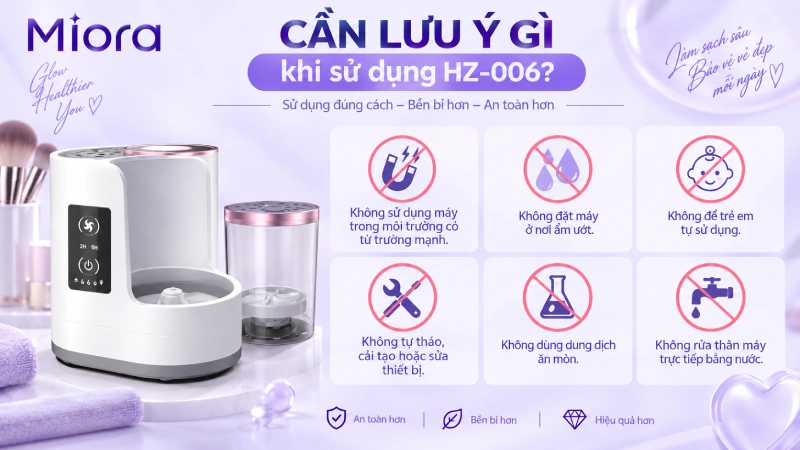 Máy rửa cọ trang điểm điện HZ-006