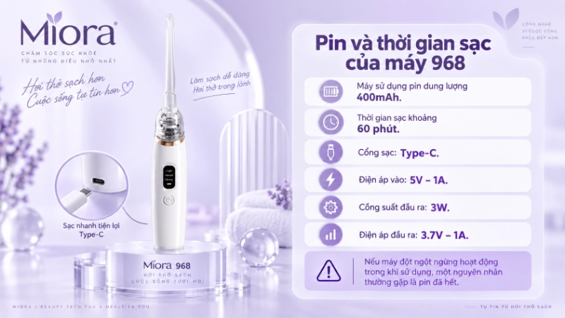 Máy hút sỏi amidan điện 968