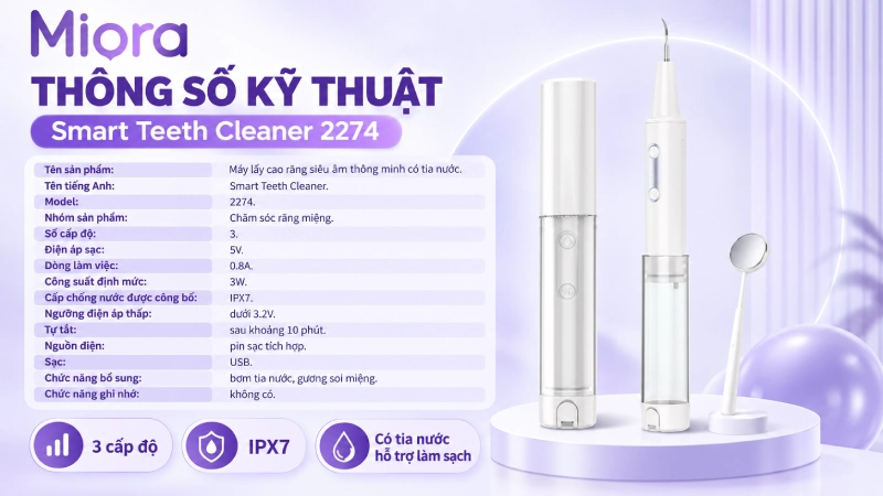 Máy lấy cao răng siêu âm có tia nước 2274