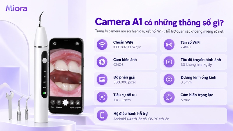 Máy lấy cao răng siêu âm có camera A1