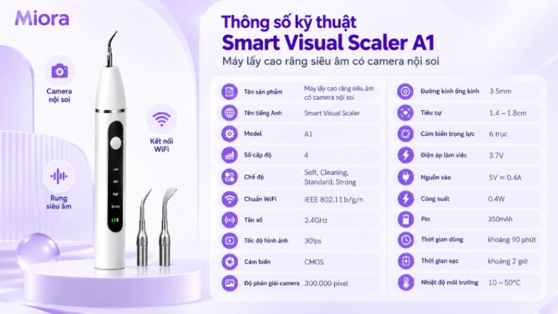 Máy lấy cao răng siêu âm có camera A1