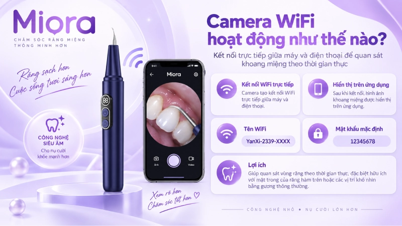 Máy lấy cao răng siêu âm có camera WiFi 2339