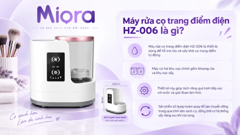 Máy rửa cọ trang điểm điện HZ-006