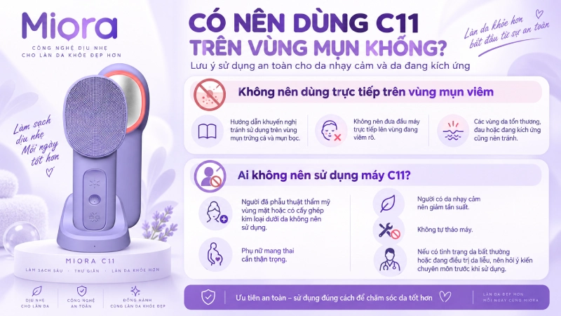 Máy rửa mặt nóng lạnh C11: Làm sạch, chườm nóng 42°C, chườm lạnh 16°C và quang trị liệu đỏ – xanh