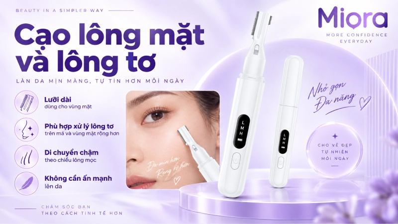 Máy tỉa lông mày điện đa năng 2 đầu K326