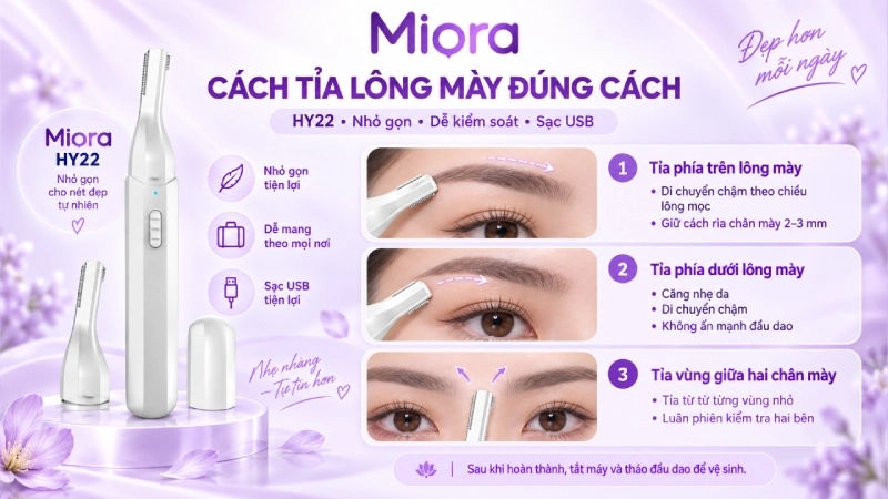 Cách sử dụng máy tỉa lông mày đúng cách