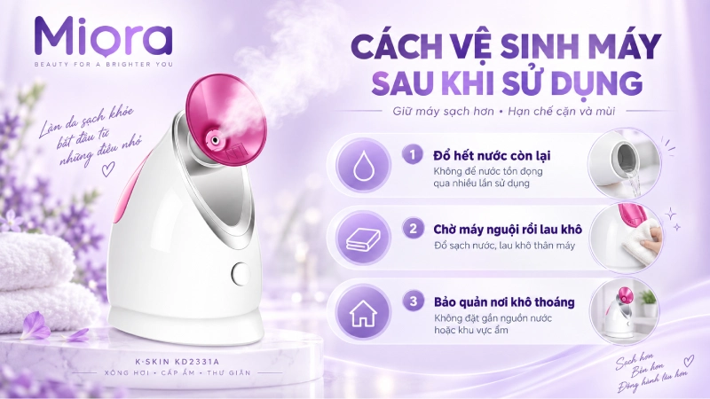 Máy xông mặt phun sương ion K·SKIN KD2331A