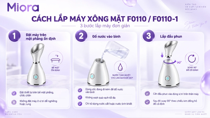 Máy xông mặt hơi nước nano ion F0110 / F0110-1