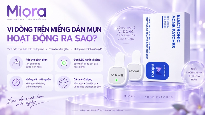 Miếng dán mụn điện MIORA MDT001 – MDT002