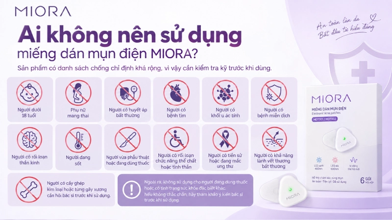Miếng dán mụn điện MIORA MDT001 – MDT002