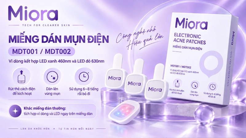 Miếng dán mụn điện MIORA MDT001 – MDT002
