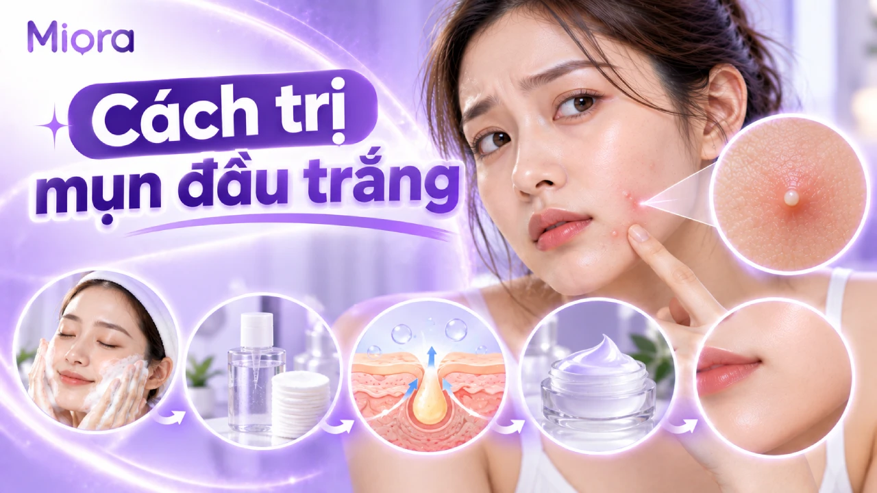 Cách trị mụn đầu trắng: 7 phương pháp và routine chăm sóc da